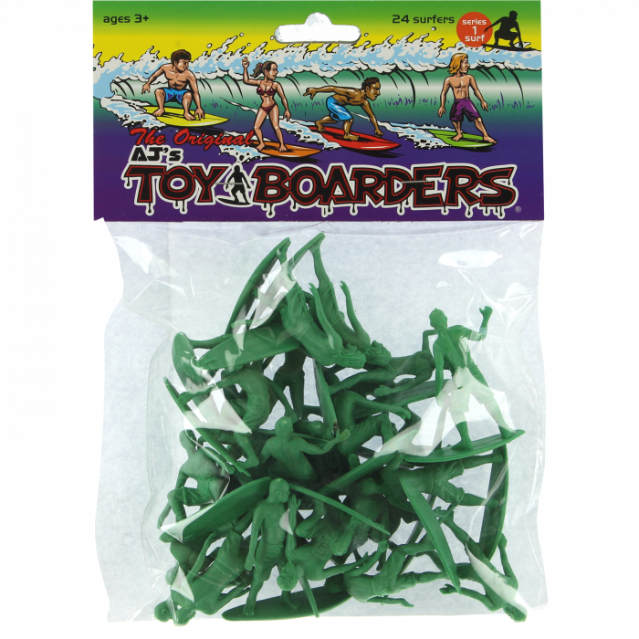 TOY BOARDERS SURF SERIES I FIGURES GREEN 24pc
