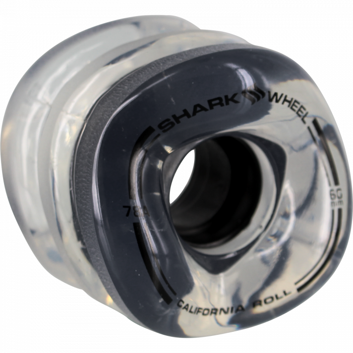 SHARK CALIFORNIA ROLL 60mm 78a CLEAR W/BLACK HUB