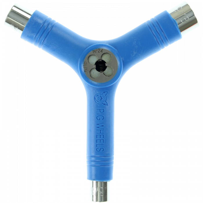 PIG SKATE TOOL-NEON BLUE tri-socket/threader