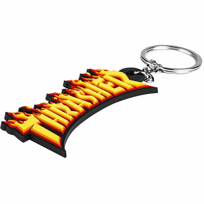 Thrasher Flame Keychain