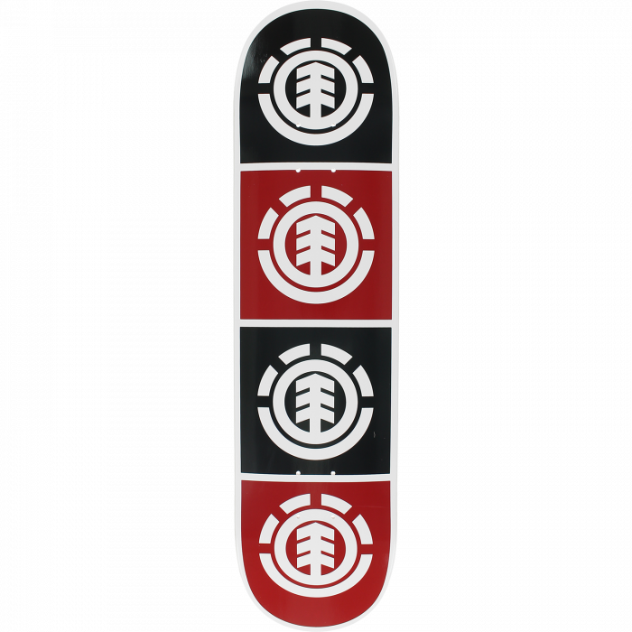 EL QUADRANT DECK-7.5 WHT W/BLK/RED