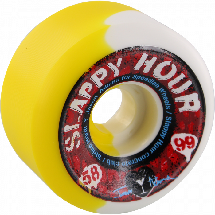 SPEEDLAB ADAMS SLAPPY HOUR 58mm 99a WHT/YEL SWIRL