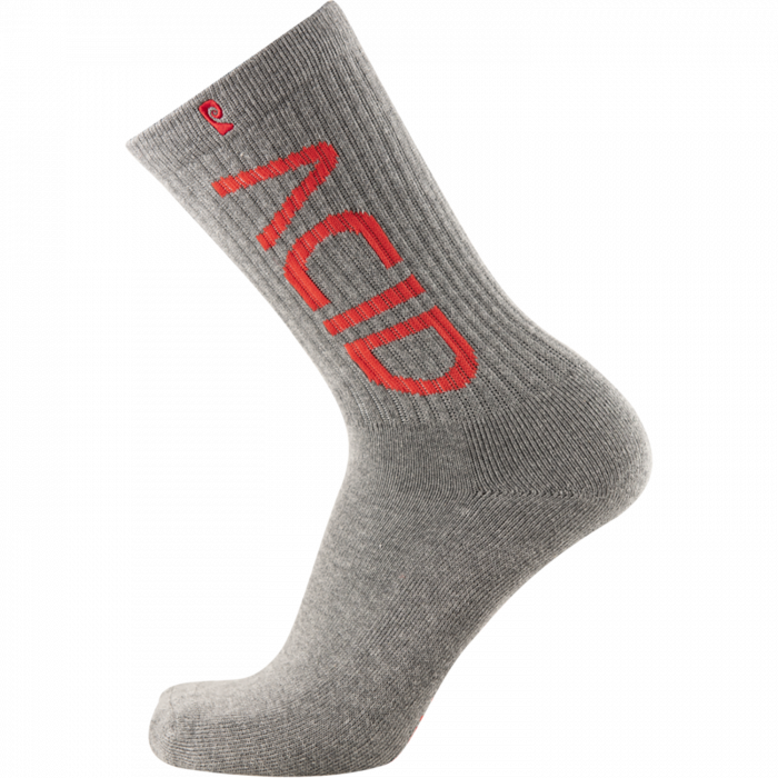 Psockadelic Acid Crew Socks Heather Grey 1Pr
