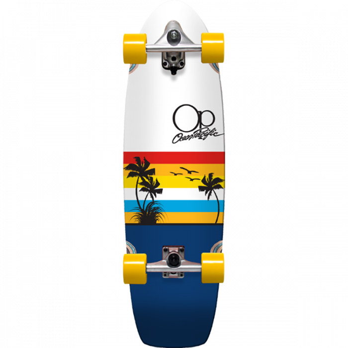 OP SUNSET SURFSKATE COMPLETE-9.75x29.5 WHT/NAVY