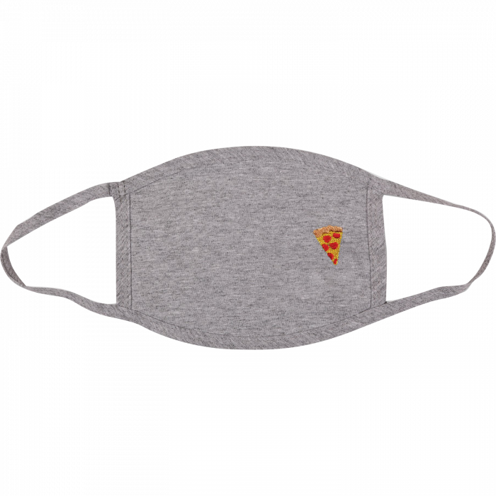 Pizza Emoji Mask Grey