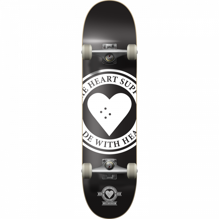 HEART SUPPLY BADGE LOGO COMPLETE-7.75 BLACK