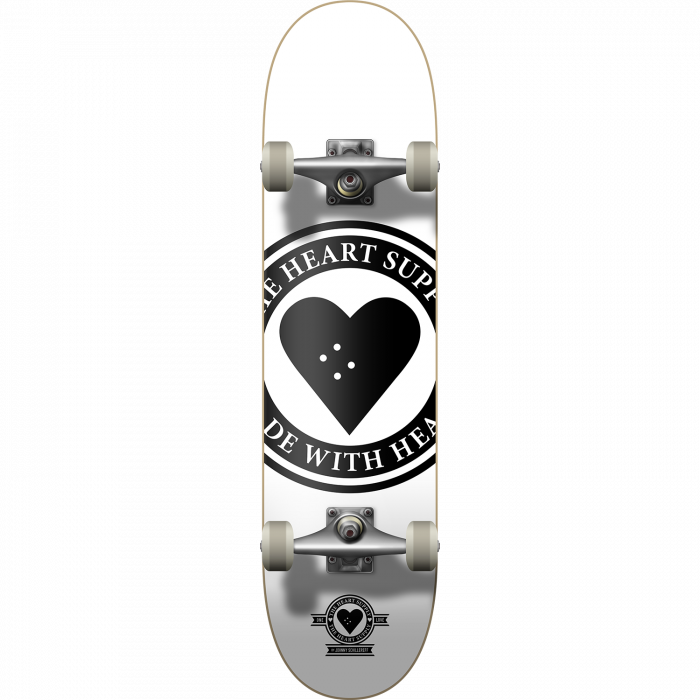 HEART SUPPLY BADGE LOGO COMPLETE-8.0 WHITE