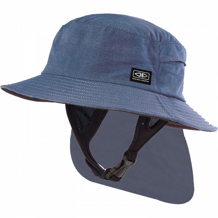 O&E Mens Indo Stiff Peak Surf Hat S/22.8 Blu Marle