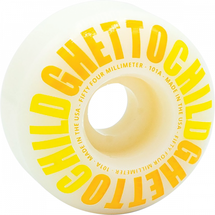 GHETTO CHILD CLASSIC LOGO 54MM WHT/YEL