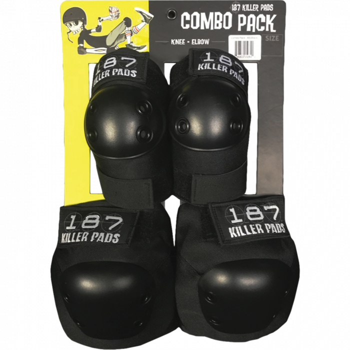 187 COMBO PACK KNEE/ELBOW PAD SET S/M-BLACK