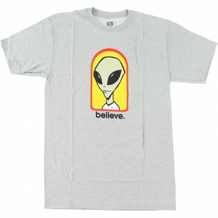 Aw Believe Ss S-Heather Grey/Yel/Red