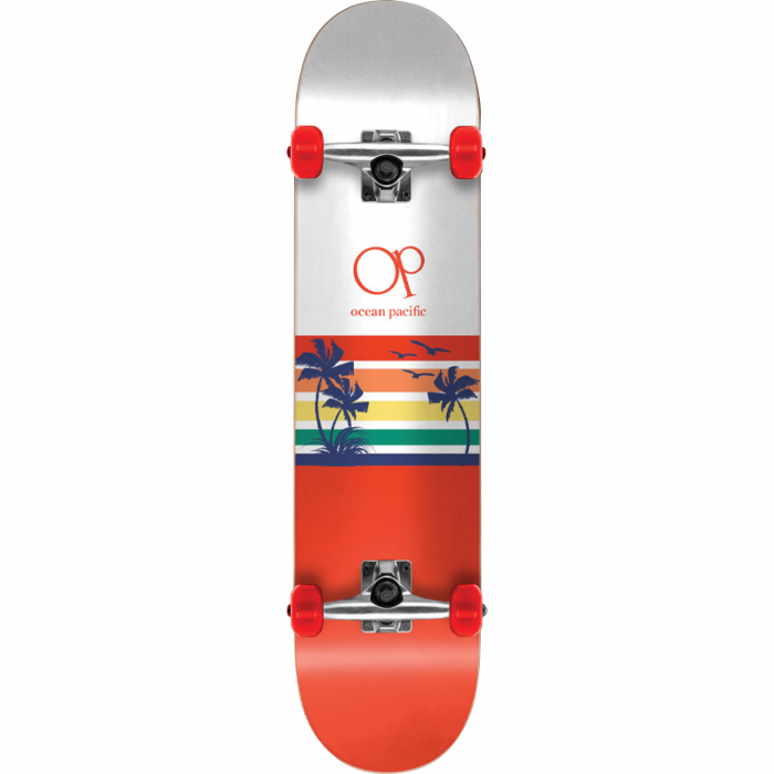 OP SUNSET PARK/STREET COMPLETE-8.0 WHT/RED