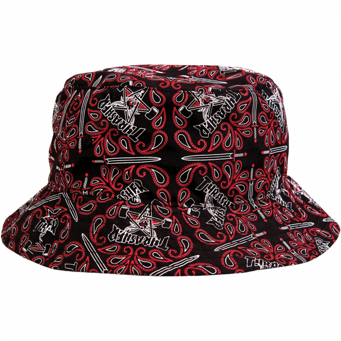 Thrasher Bandana Bucket Hat L/Xl-Black/Red