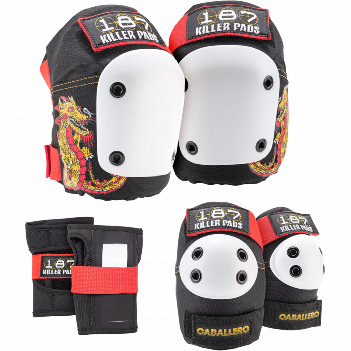 187 6-PACK PAD SET XS-CABALLERO DRAGON BLK