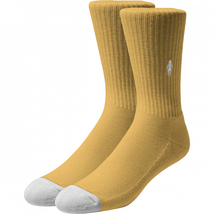 Girl Og Crew Socks Mustard