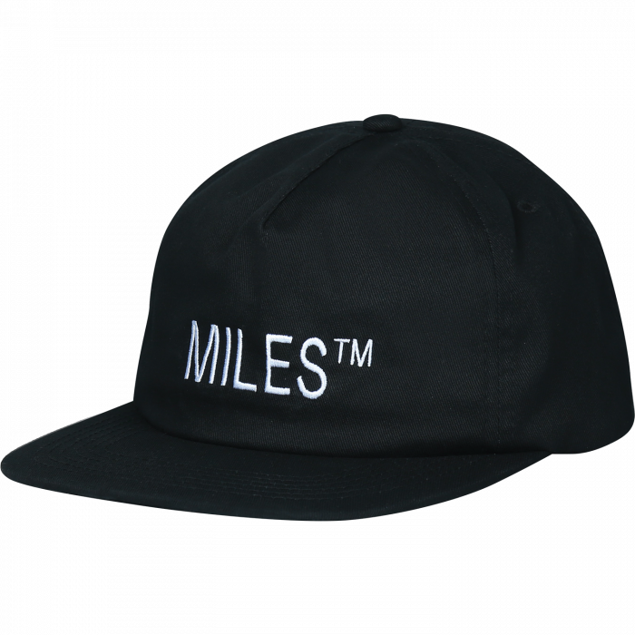 Miles Logo Hit Hat Adj-Black