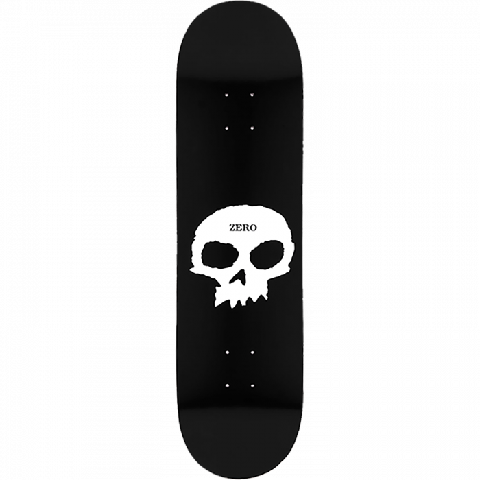 ZERO SINGLE SKULL DECK-7.5 BLK/WHT
