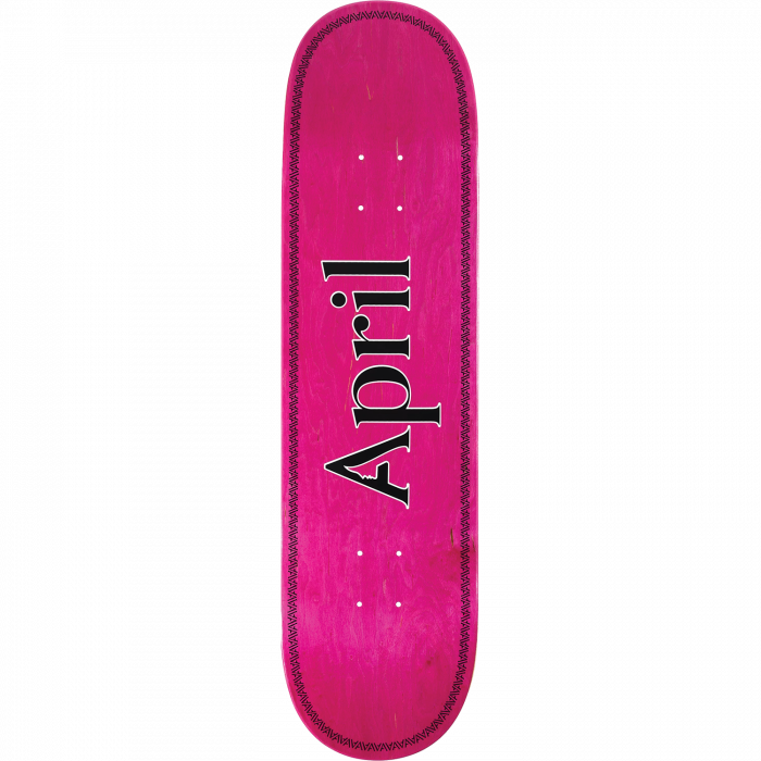 APRIL OG LOGO HELIX DECK-8.25 PINK W/BLK LOGO