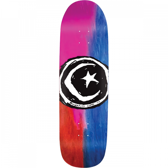 FOUND STAR AND MOON DYED DECK-9X31.5 PURPLE/BLUE