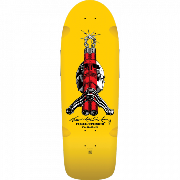 PWL/P BRUCE LEE SKULL AND NUNCHUCKS DK-10x30 YEL