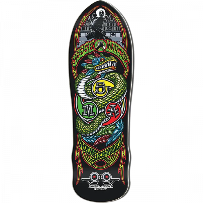 SMA MARTINEZ SNAKE DECK-9.875X31.37 BLACK DIP