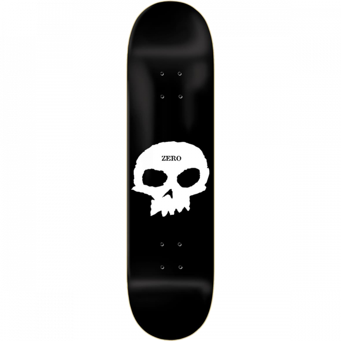 ZERO SINGLE SKULL DECK-7.25 BLK/WHT
