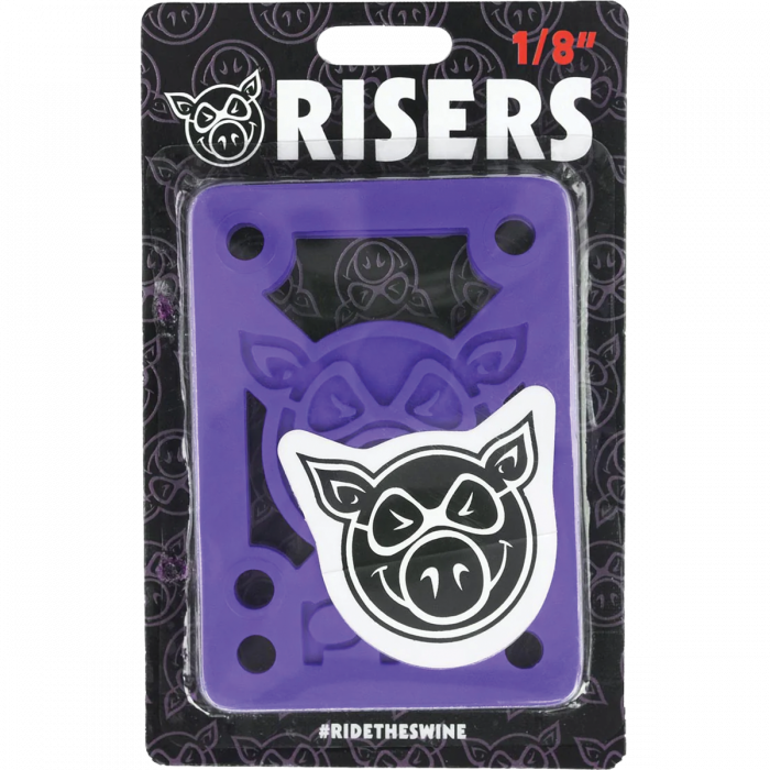 PIG PILES 1/8" HARD RISERS PURPLE single set
