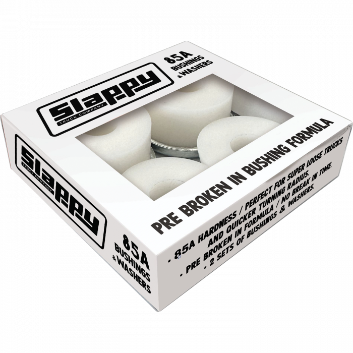 SLAPPY STANDARD BUSHINGS/WASHERS SET 85A WHITE 2pr