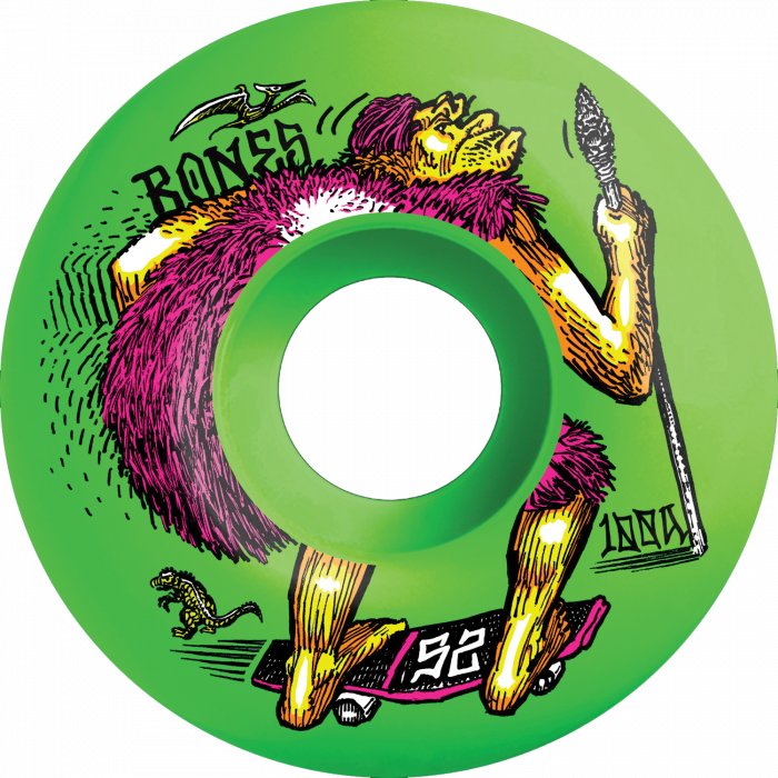 BONES 100's OG V4 NEONDERTHAL 52mm 100A GREEN