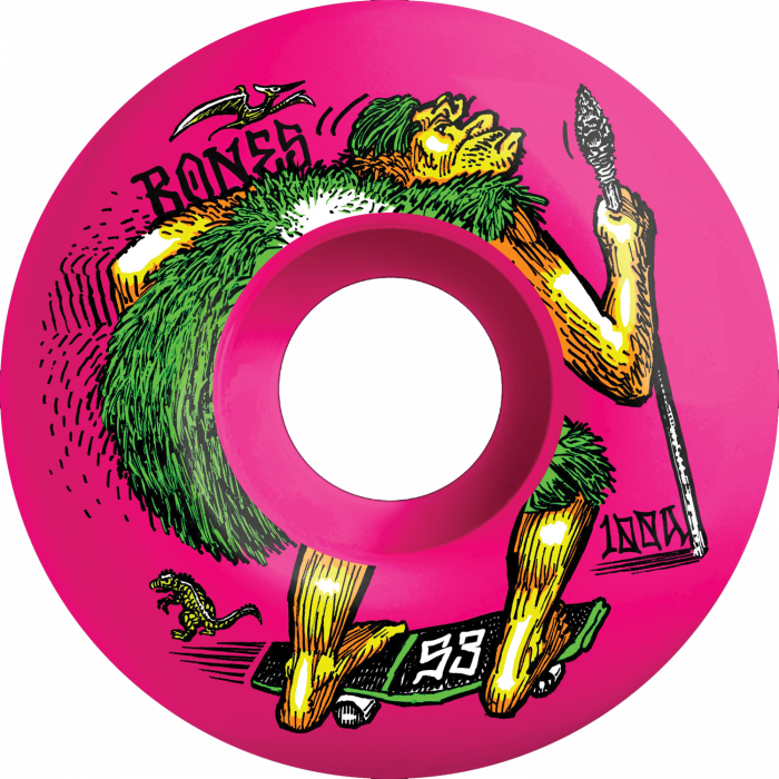 BONES 100's OG V4 NEONDERTHAL 53mm 100A PINK