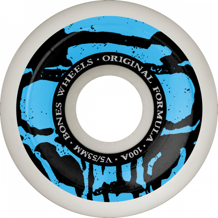 BONES 100's OG V5 MUMMY SKULLS 53mm 100A WHITE