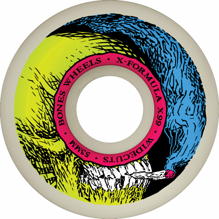 BONES XF X99 V6 WIDE-CUT 53MM 99A SMOKIN SKULL NAT
