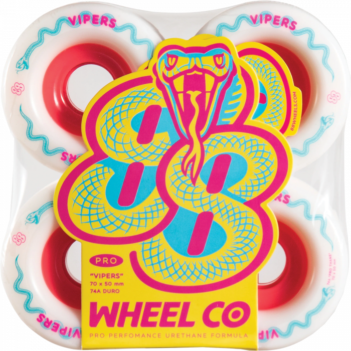 88 WHEELS VIPER PRO FREERIDE 70mm 74a WHITE