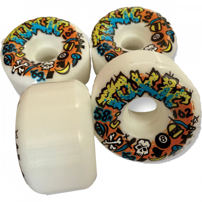 TOXIC TEAM 58MM 102A WHITE SOLID