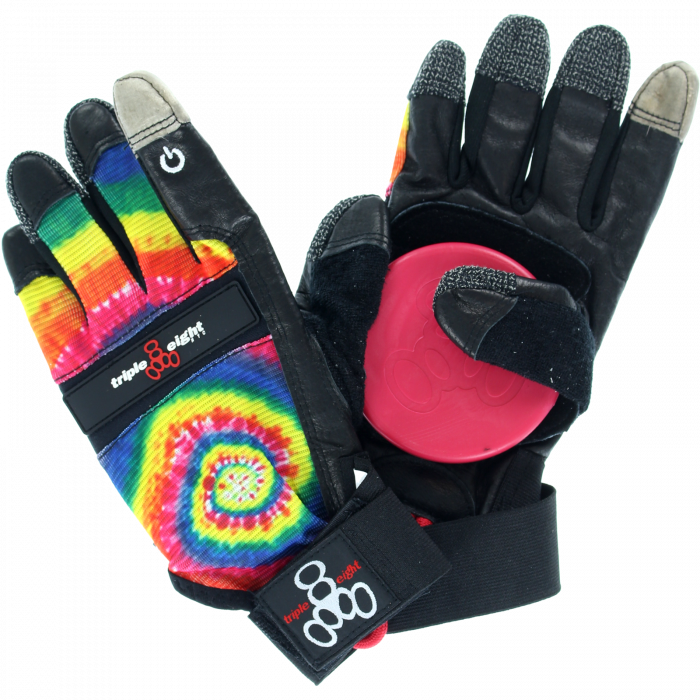 T8 DOWNHILL SLIDE GLOVES XS-TIE DYE/BLK