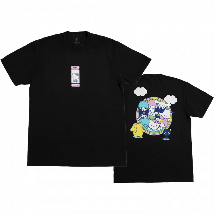Girl Rainbow Circle Ss M-Black