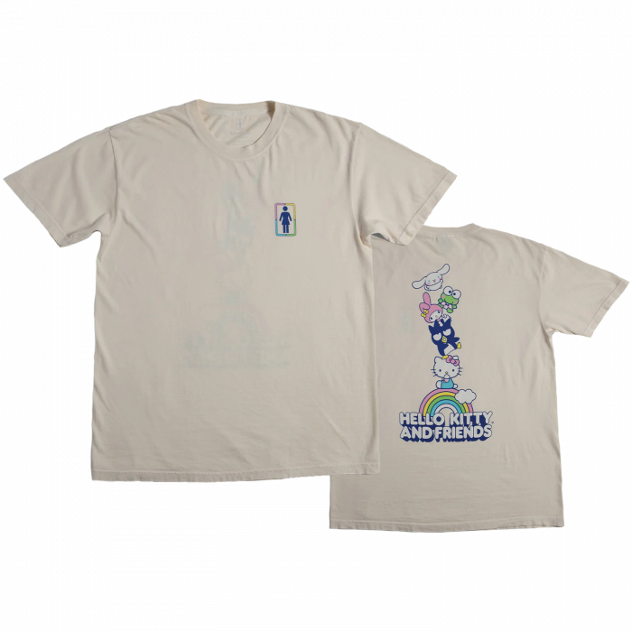 Girl Rainbow Stacked Ss L-Cream