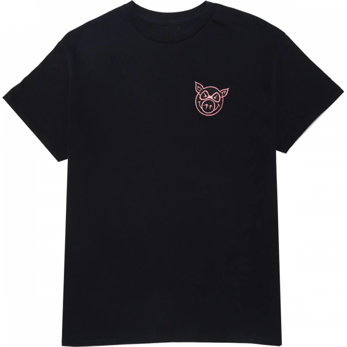 Pig Head Embroidered Ss S-Black