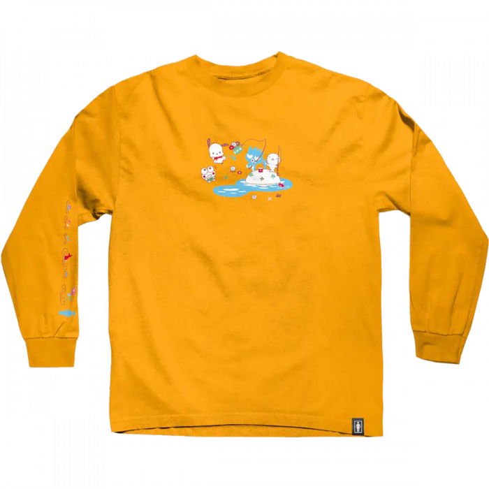 Girl Hello Kitty Fishing Ls M-Gold