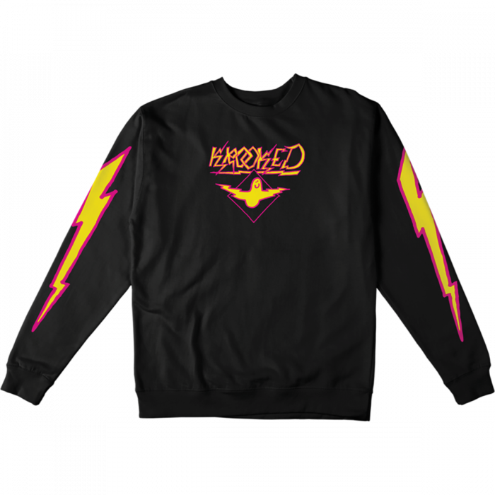 Krk Bird Lightening Slv Crew/Swt S-Blk/Yl/Magenta
