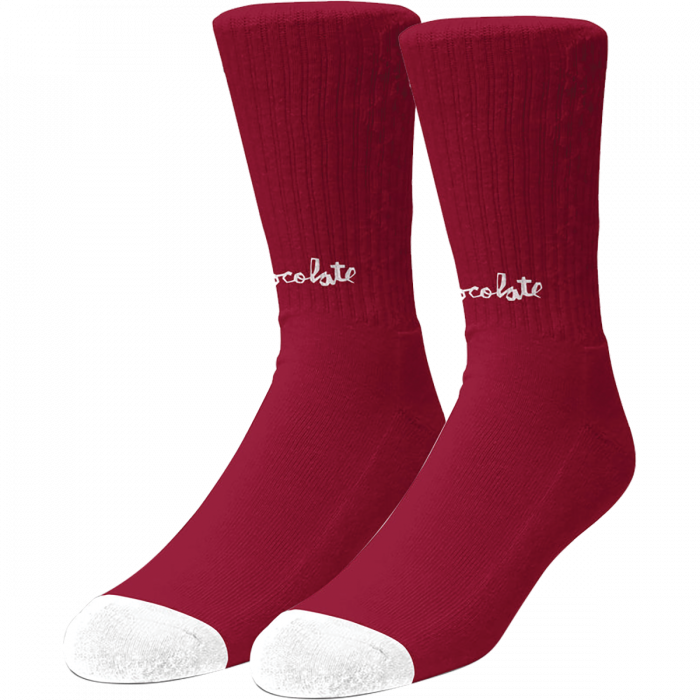 Choc Lost Chunk Socks Red/Wht 1Pr