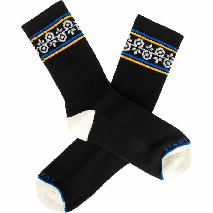 Hab Geo-Pod Crew Socks Black 1Pr