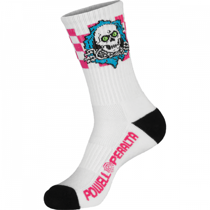 Pwl/P Ripper Checker Stripes Crew Socks Blu/Pnk/Wt