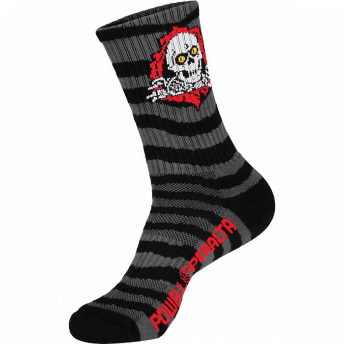 Pwl/P Ripper Rips Crew Socks Charcoal/Blk