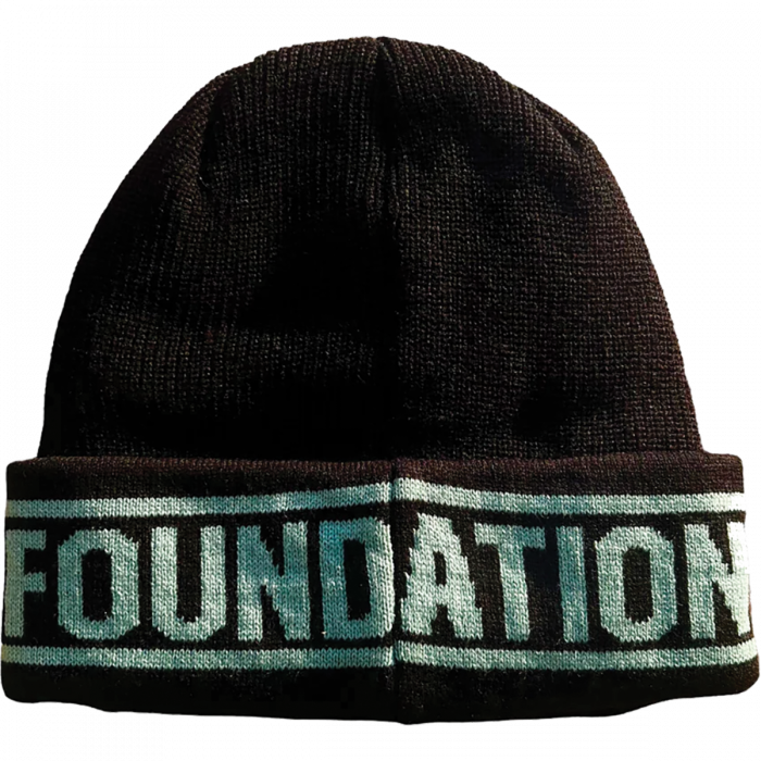 Found Text Logo Knit Beanie Black/Teal