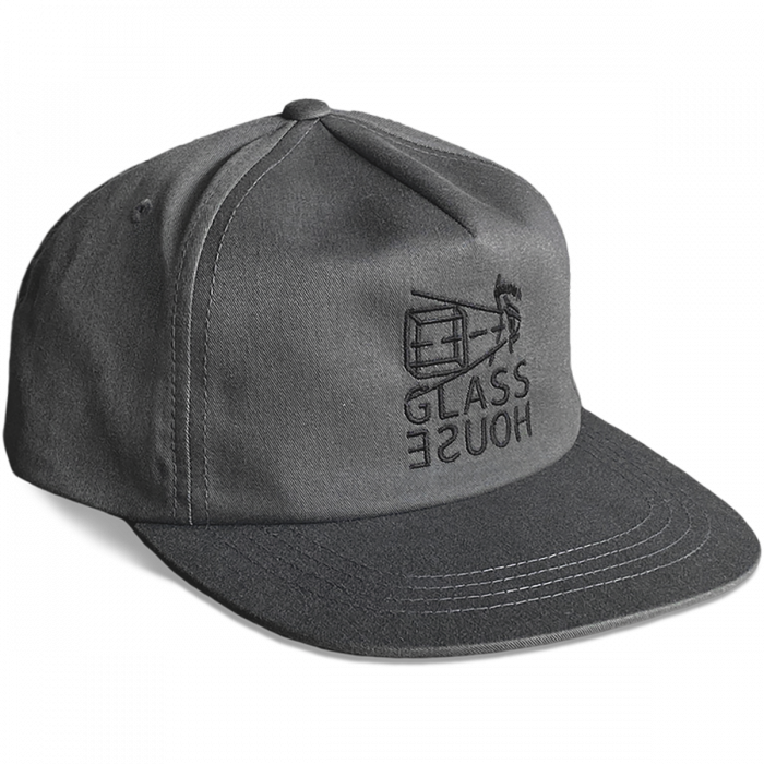 Glass House Projection Hat Adj-Charcoal
