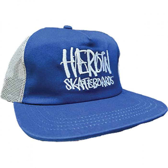 Heroin Marker Mesh Trucker Hat Adj-Royal Blue