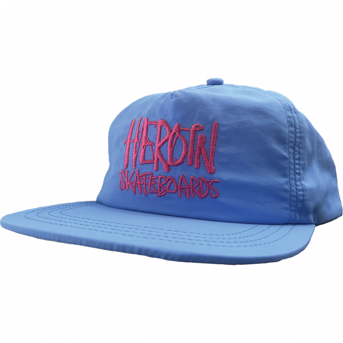 Heroin Script Nylon Hat Adj-Blu/Pink
