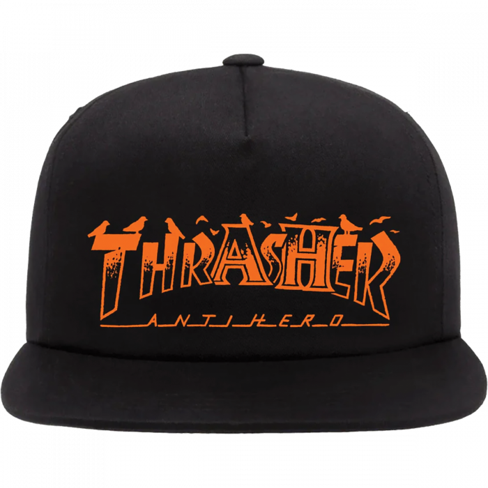 Thrasher Anti-Hero Pigeon Mag Hat Adj-Black