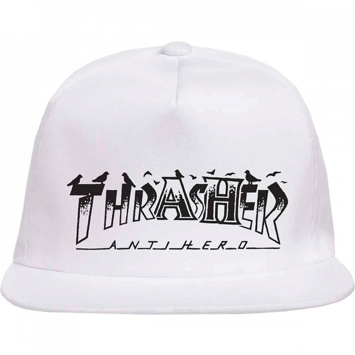 Thrasher Anti-Hero Pigeon Mag Hat Adj-White